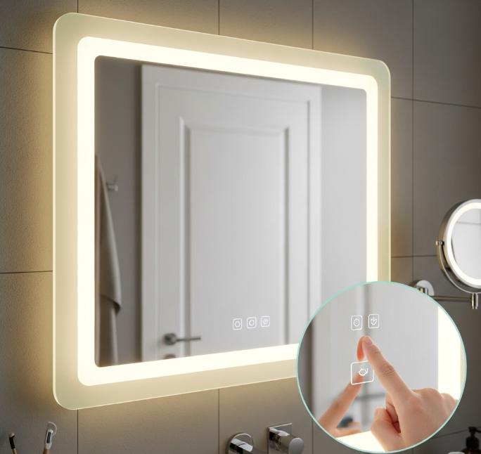 Hình ảnh đèn LED gắn gương cảm ứng cho phòng tắm