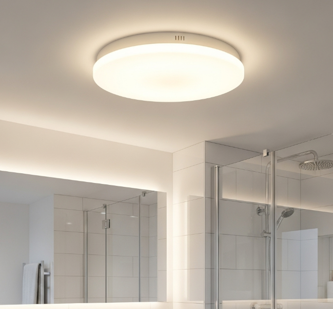 Hình ảnh đèn led ốp trần tròn cho phòng tắm